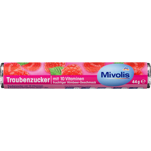 Traubenzucker, Himbeere mit 10 Vitaminen Mivolis