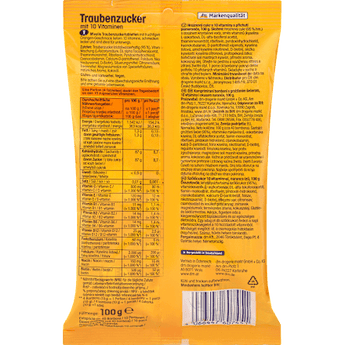 Traubenzucker, Orange mit 10 Vitaminen Mivolis