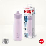 Trinkhalmflasche Edelstahl Mini - Me flieder, 500ml, 1 St - VivaVoss
