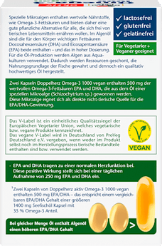 Vegan Omega - 3 1000 Kapseln 60 Wohlbefinden & Stärkung by Doppelherz – Available at VivaVoss