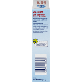Vegetarier und Veganer Vitamine + Mineralstoffe, Tabletten 30 St., 46 g - VivaVoss
