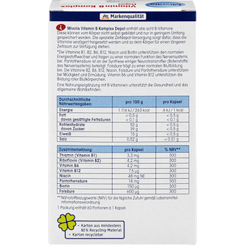Vitamin B Komplex Depot, Kapseln 60 St. Mivolis
