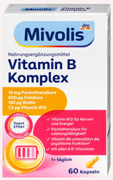 Mivolis Vitamin B Komplex Depot, Kapseln 60 St., 33 g – Vitamin B image_position | VivaVoss