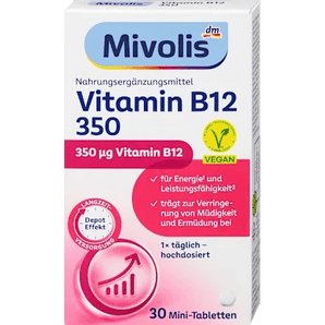 Mivolis Vitamin B12 350 Depot, 30 Mini-Tabletten, 6 g – Wohlbefinden & Stärkung image_position | VivaVoss