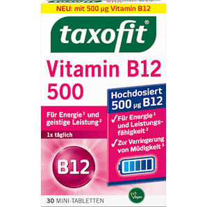 taxofit Vitamin B12 500 Mini Tabletten 30 St, 4,7 g – Vitamin B image_position | VivaVoss