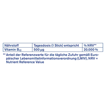 Vitamin B12 500µg Sticks 20 St tetesept