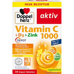 Vitamin C 1000 + D3 + Zink Depot Tabletten 30 St Doppelherz