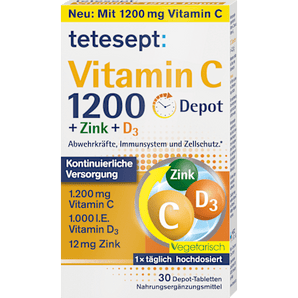 Vitamin C 1200 Depot + Zink + D3 Tabletten 30 St  tetesept