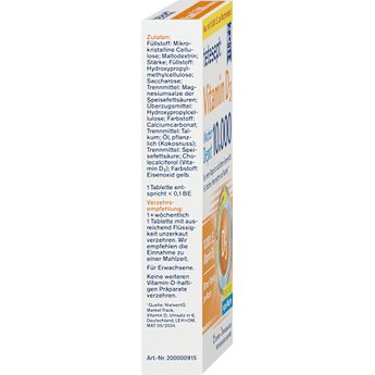 Vitamin D3 10.000 I.E. Wochendepot Tabletten 12 St tetesept