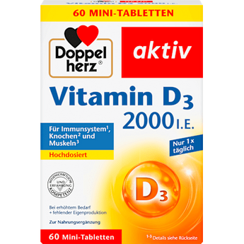 Vitamin D3 2000 I.E. Mini Tabletten 60 St Doppelherz