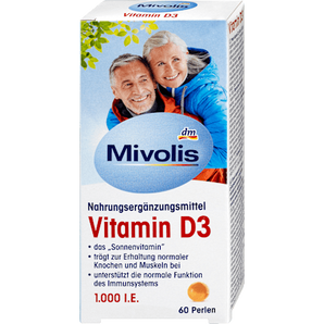 Vitamin D3 Perlen 1000 I.E. 60 St Mivolis