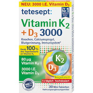 Vitamin K2 + D3 3000 Mini-Tabletten 30 St tetesept