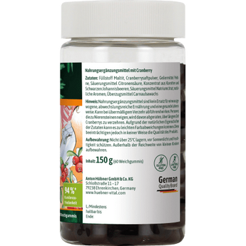 Weichgummies Coole Cranberry 60 St, 150 g - VivaVoss