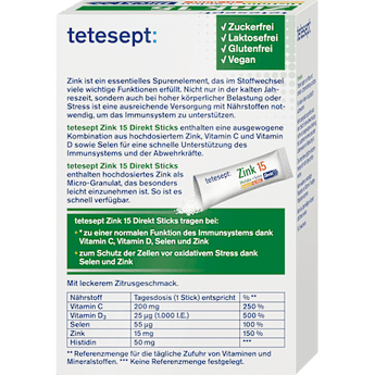 Zink 15µg Sticks tetesept