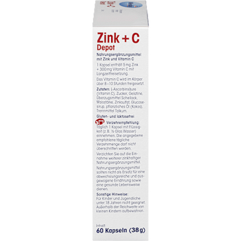 Zink + C Depot Kapseln 60 St. Mivolis