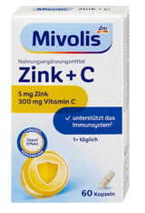 Mivolis Zink + C Depot Kapseln 60 St., 60 St – Vitamin C image_position | VivaVoss