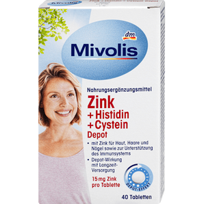 Zink + Histidin + Cystein Depot, Tabletten 40 St. Mivolis